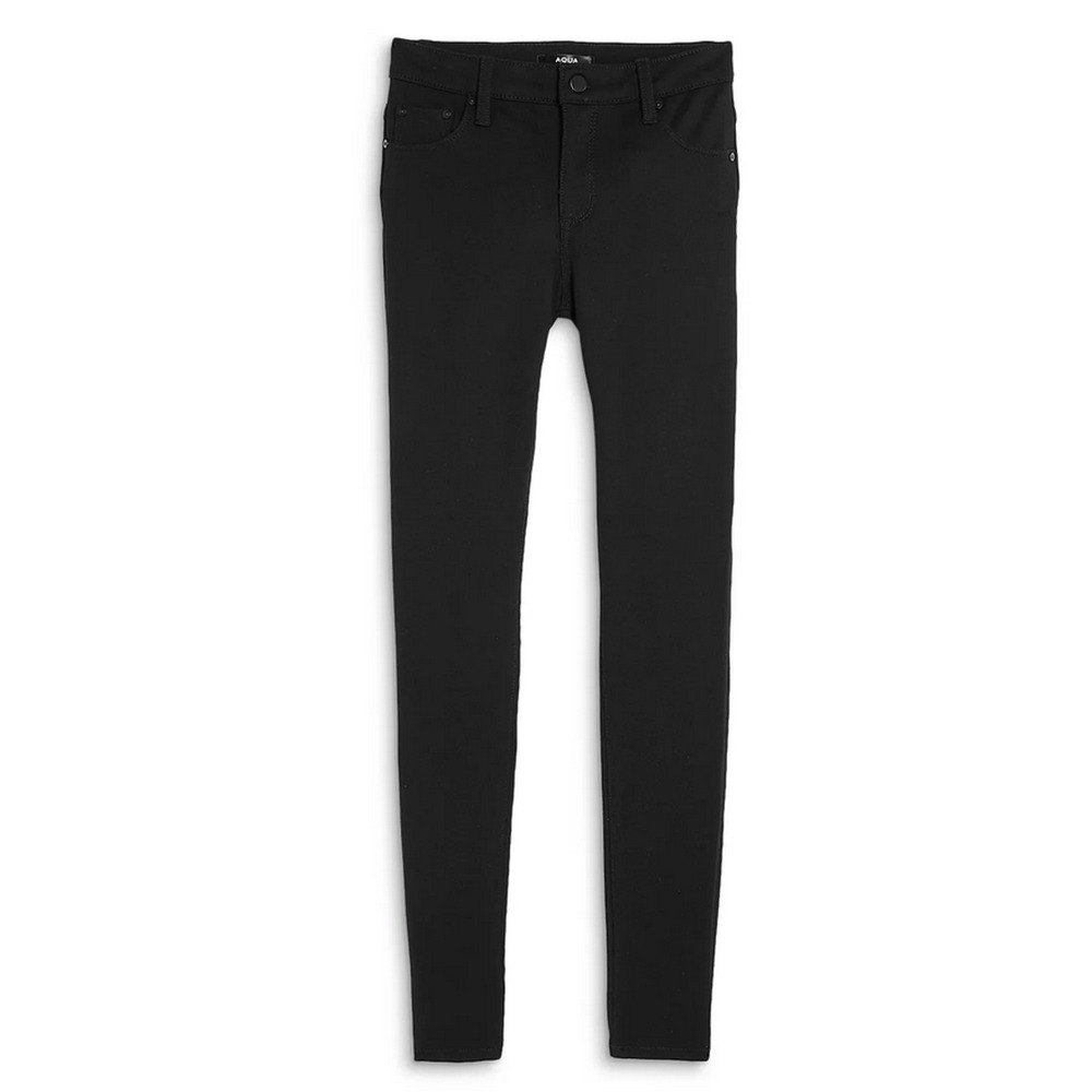 Aqua Girls' Skinny Pants Big Kid Black Size 7R 5136